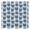 Blue Cat Face Pattern 10" x 10" Cotton Twill Napkin